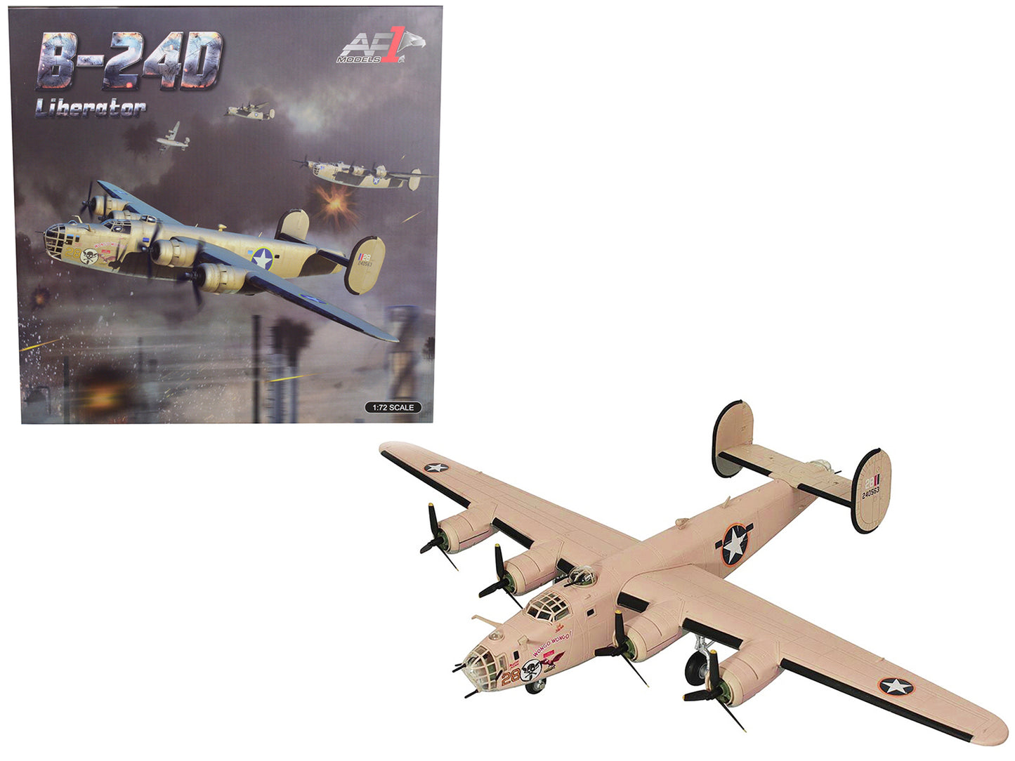 Consolidated B-24D Liberator Bomber Aircraft "Wongo Wongo 512th Bomber Squadron" (1943) United States Air Force 1/72 Diecast Model by Air Force 1