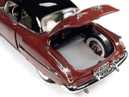 1950 Oldsmobile Rocket 88 Chariot Red with Black Top and Red and White Interior "American Muscle" Series 1/18 Diecast Model Car by Auto World