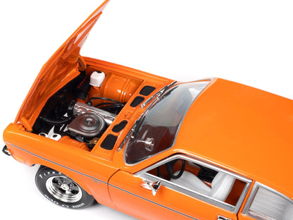 1973 Chevrolet Vega GT Bright Orange with White Stripes and Interior "Class of 1973" "American Muscle" Series 1/18 Diecast Model Car by Auto World