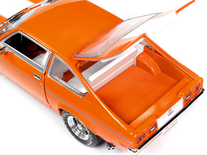 1973 Chevrolet Vega GT Bright Orange with White Stripes and Interior "Class of 1973" "American Muscle" Series 1/18 Diecast Model Car by Auto World