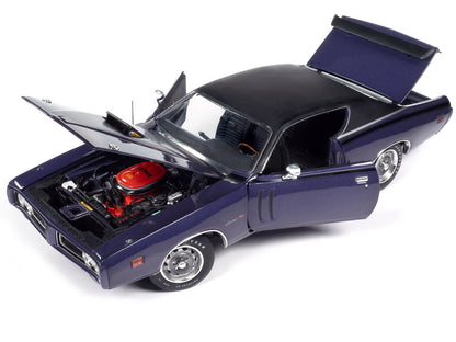 1971 Dodge Charger R/T Plum Crazy Purple Metallic with Black Vinyl Top "Muscle Car & Corvette Nationals" (MCACN) "American Muscle" Series 1/18 Diecast Model Car by Auto World