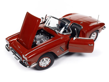 1962 Chevrolet Corvette Convertible Honduras Maroon Metallic "Hemmings Motor News September 2022 Cover Car" "American Muscle" Series 1/18 Diecast Model Car by Auto World