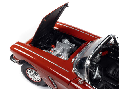 1962 Chevrolet Corvette Convertible Honduras Maroon Metallic "Hemmings Motor News September 2022 Cover Car" "American Muscle" Series 1/18 Diecast Model Car by Auto World