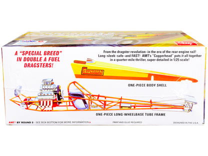 Skill 2 Model Kit 1934 Copperhead Rear-Engine Double A Fuel Dragster 1/25 Scale Model by AMT