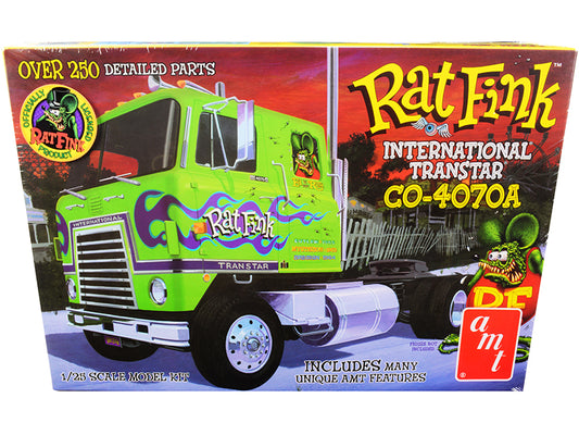 Skill 3 Model Kit International Transtar CO-4070A Truck Tractor Hauler "Rat Fink" 1/25 Scale Model by AMT