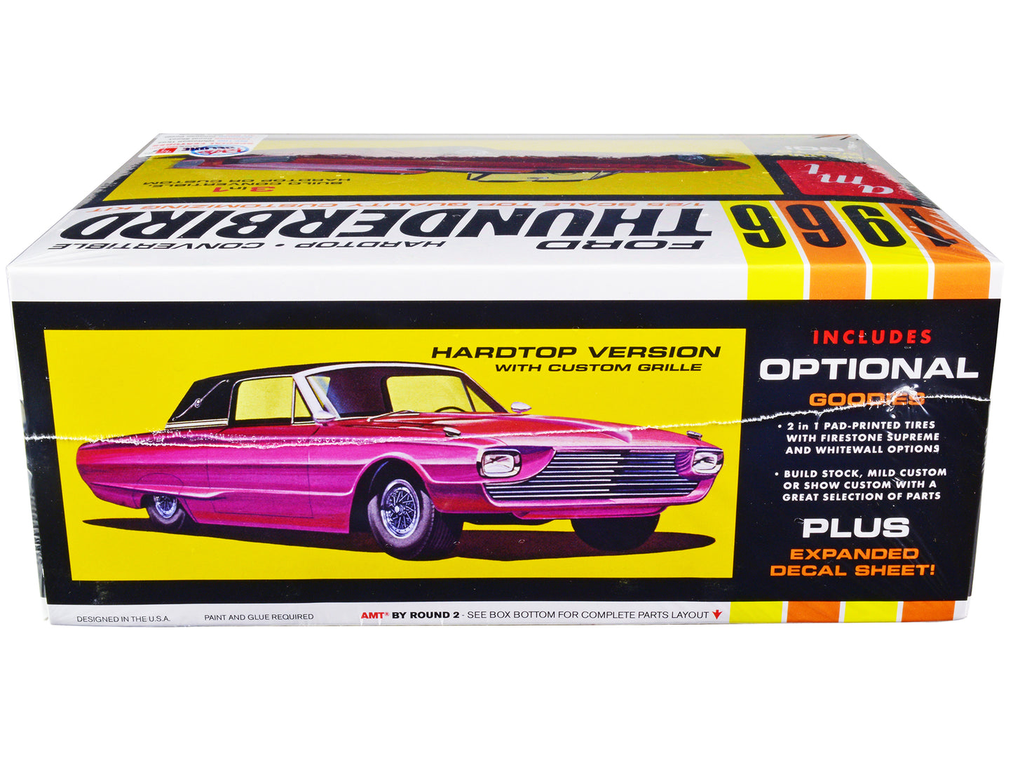 Skill 2 Model Kit 1966 Ford Thunderbird Hardtop/Convertible 3-in-1 Kit 1/25 Scale Model by AMT