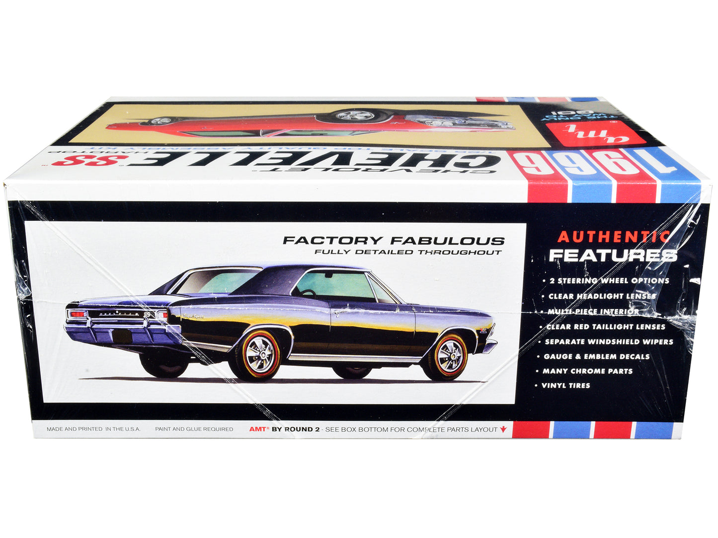 Skill 2 Model Kit 1966 Chevrolet Chevelle SS Hardtop 1/25 Scale Model by AMT