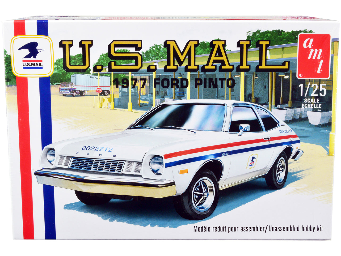 Skill 2 Model Kit 1977 Ford Pinto "United States Postal Service (USPS)" 1/25 Scale Model by AMT