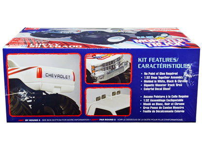 Skill 1 Snap Model Kit Chevrolet Silverado "USA-1" Monster Truck 1/32 Scale Model by AMT