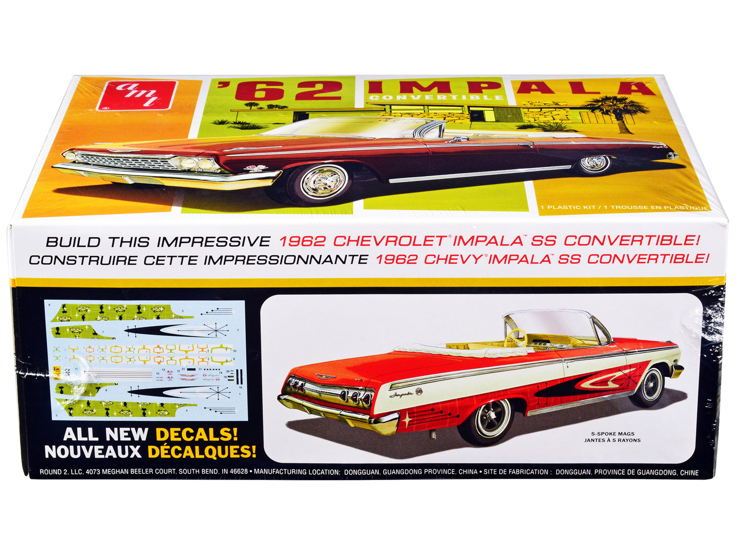 Skill 2 Model Kit 1962 Chevrolet Impala Convertible 1/25 Scale Model by AMT