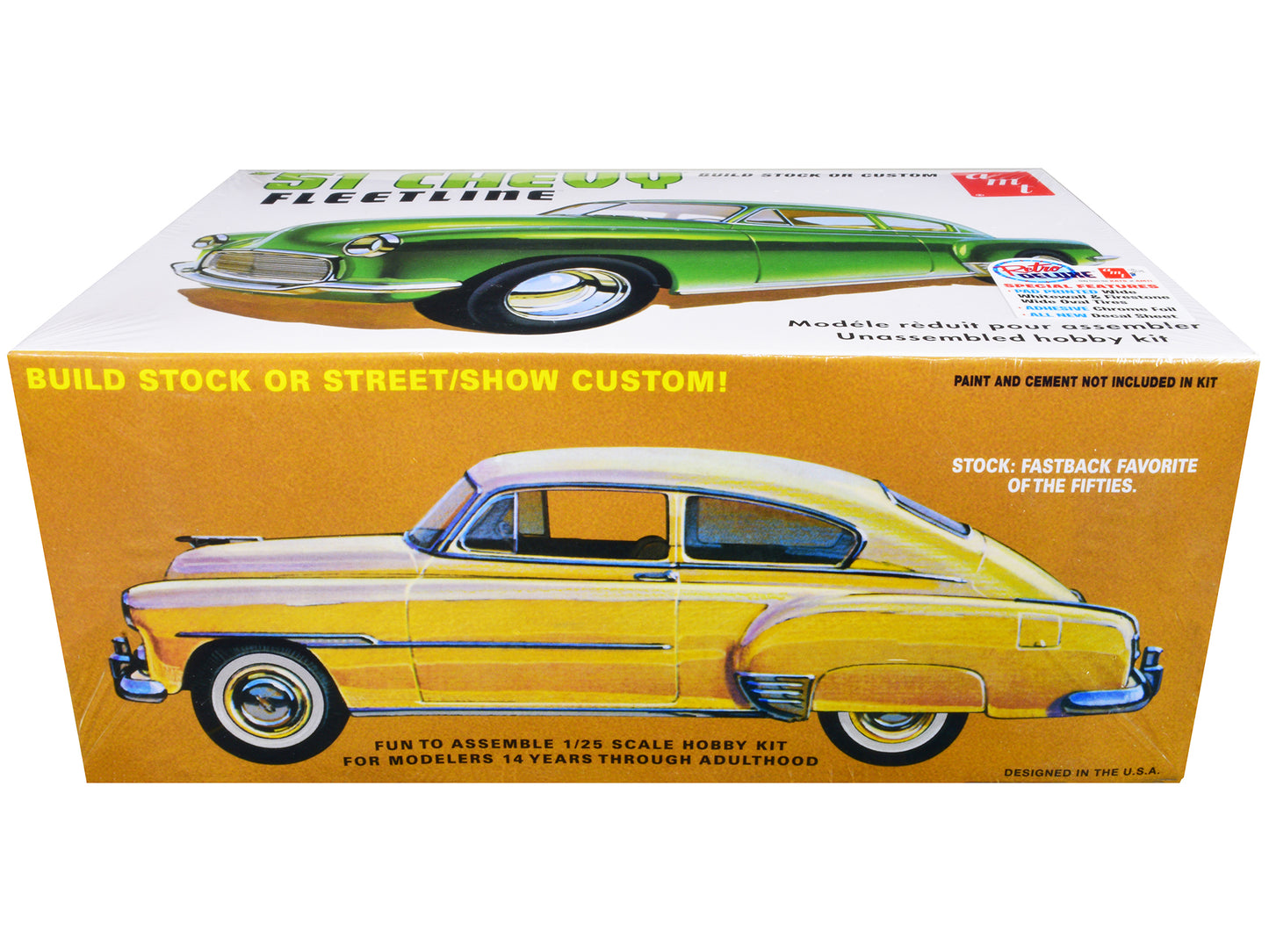 Skill 2 Model Kit 1951 Chevrolet Fleetline 2-in-1 Kit 1/25 Scale Model by AMT