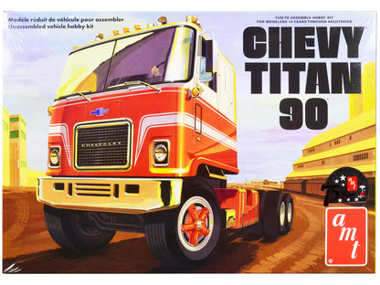 Skill 3 Model Kit Chevrolet Titan 90 Tractor Truck 1/25 Scale Model by AMT