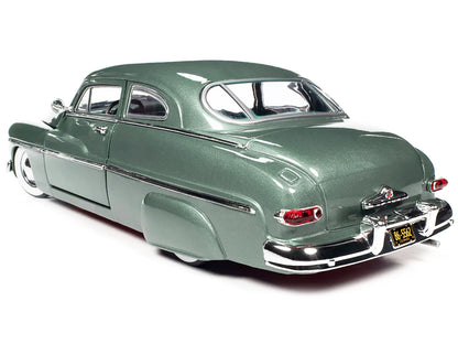 1949 Mercury Eight Coupe Berwick Green Metallic with Green and Gray Interior 1/18 Diecast Model Car by Auto World