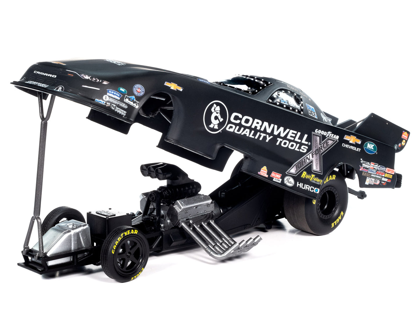 Chevrolet Camaro SS NHRA Funny Car Robert Hight "Cornwell Quality Tools" (2023) "John Force Racing" Limited Edition 1/24 Diecast Model by Auto World