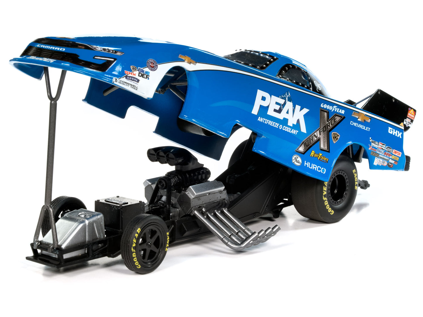 Chevrolet Camaro NHRA Funny Car John 'Brute' Force "Peak Performance" (2024) "John Force Racing" Limited Edition 1/24 Diecast Model by Auto World