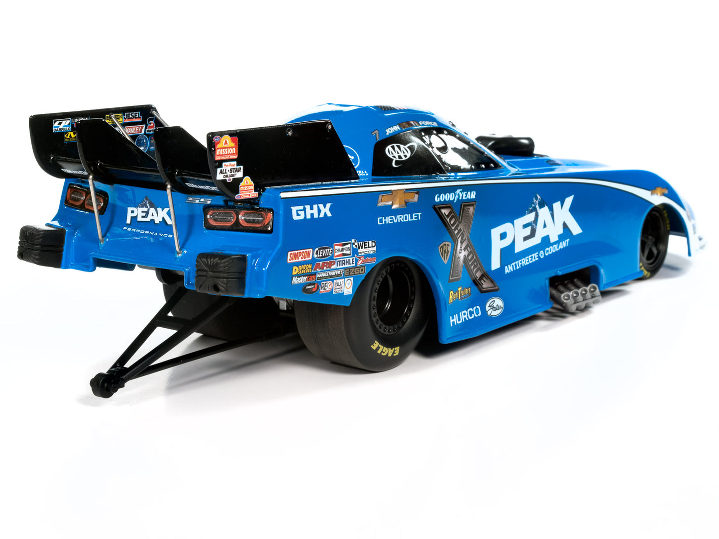 Chevrolet Camaro NHRA Funny Car John 'Brute' Force "Peak Performance" (2024) "John Force Racing" Limited Edition 1/24 Diecast Model by Auto World