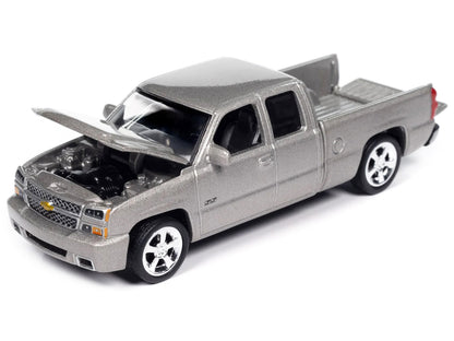 2006 Chevrolet Silverado SS Pickup Truck Silver Birch Metallic "Muscle Trucks" Series 1/64 Diecast Model Car by Auto World