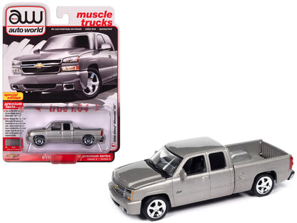 2006 Chevrolet Silverado SS Pickup Truck Silver Birch Metallic "Muscle Trucks" Series 1/64 Diecast Model Car by Auto World