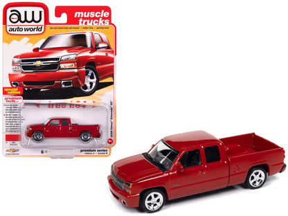 2006 Chevrolet Silverado SS Pickup Truck Victory Red "Muscle Trucks" Series 1/64 Diecast Model Car by Auto World