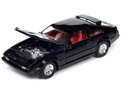 1983 Toyota Celica Supra Black with Red Interior "Import Legends" Series 1/64 Diecast Model Car by Auto World