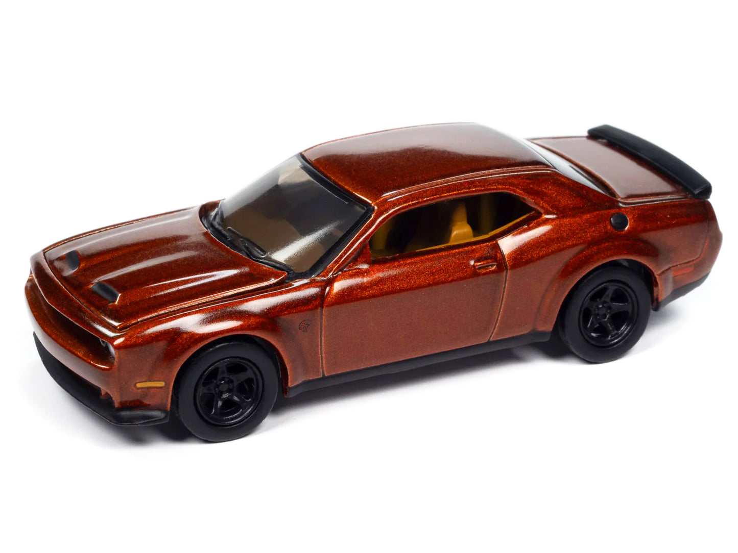 2021 Dodge Challenger SRT Super Stock Sinamon Stick Orange Metallic "Modern Muscle" Series 1/64 Diecast Model Car by Auto World