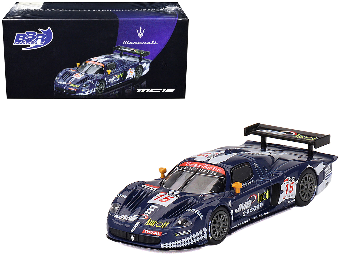 Maserati MC12 Competizione #15 Ben Aucott - Alain Ferte - Stephane Daoudi "JMB Racing" "24 Hours of Spa" (2008) 1/64 Diecast Model Car by BBR