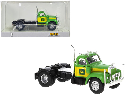 1953 B-61 Truck Tractor Green and Yellow "John Deere" 1/87 (HO) Scale Model Car by Brekina