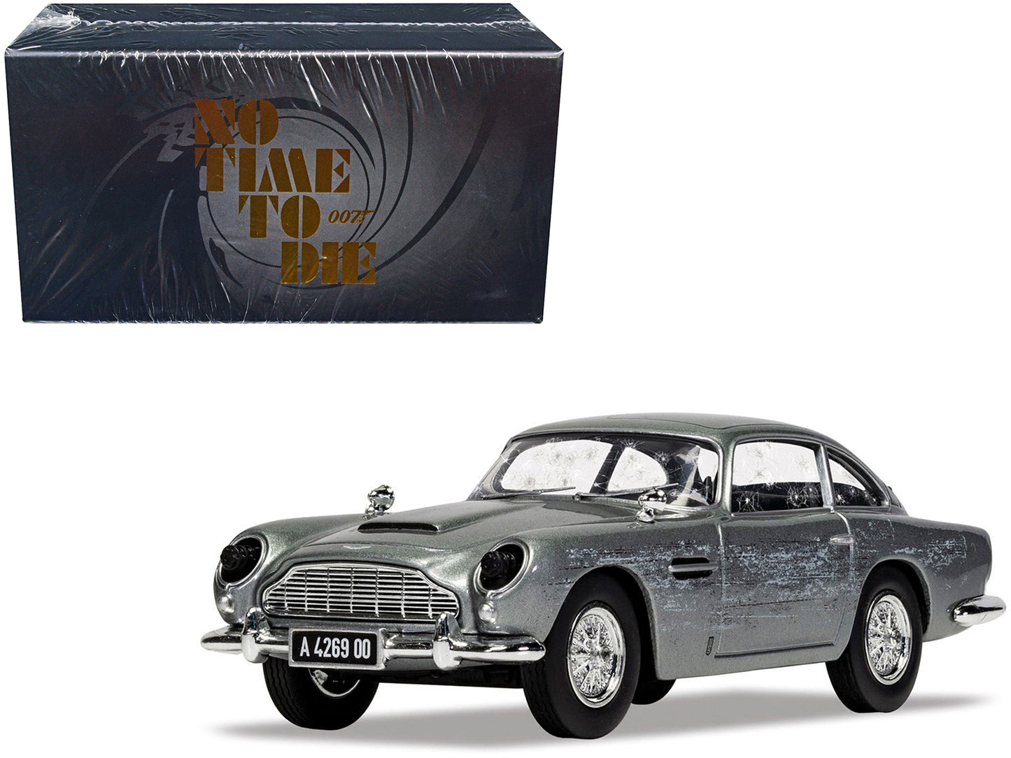 Aston Martin DB5 RHD (Right Hand Drive) Silver (Damaged) James Bond 007 "No Time To Die" (2021) Movie Diecast Model Car by Corgi