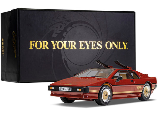 Lotus Esprit Turbo RHD (Right Hand Drive) Red Metallic James Bond 007 "For Your Eyes Only" (1981) Movie Diecast Model Car by Corgi