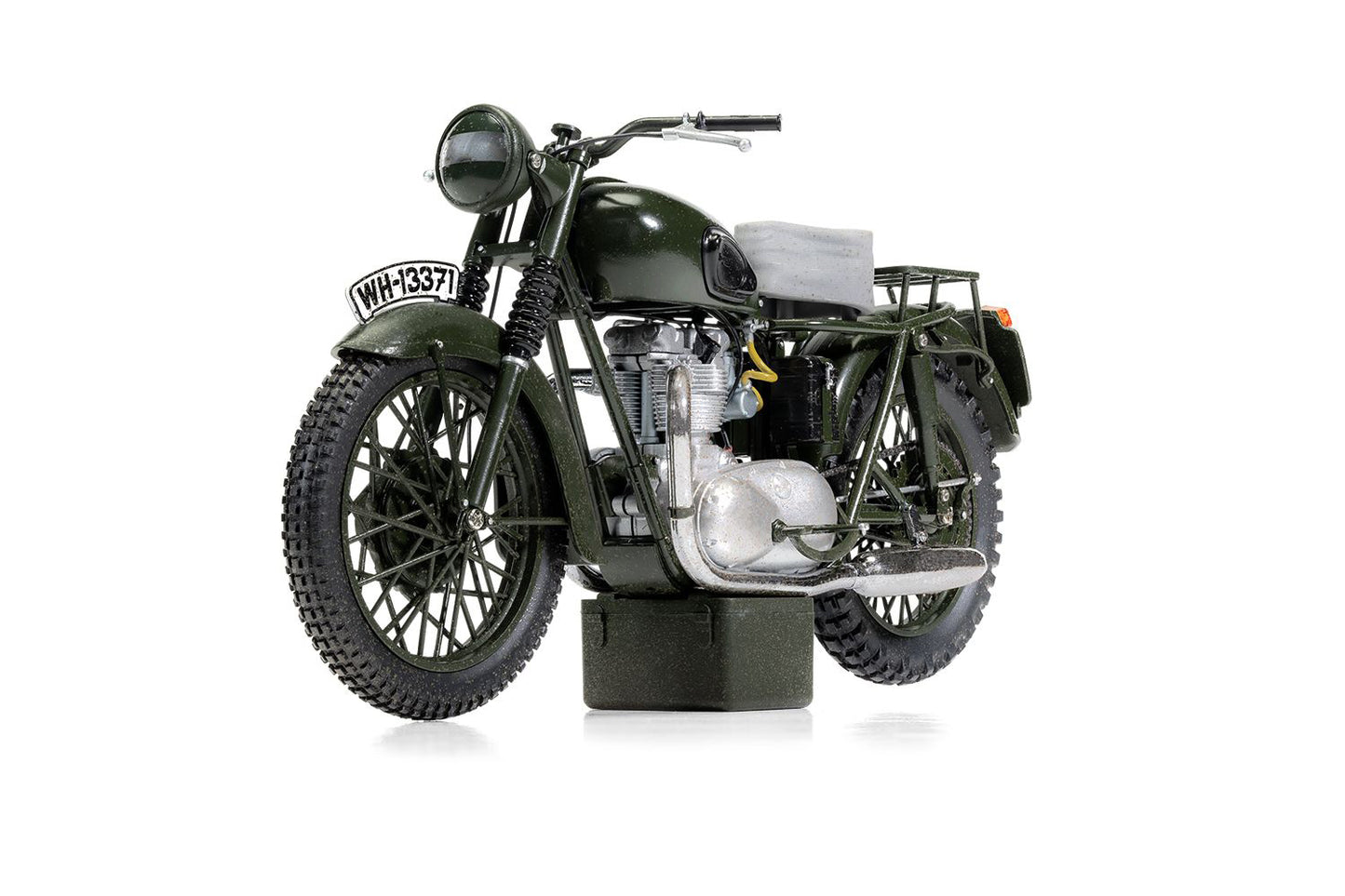 Triumph TR6 Trophy Motorcycle Dark Green (Weathered) "The Great Escape" (1963) Movie Diecast Model by Corgi