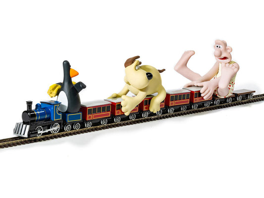 Train Coaches and Gromit Figure 5 piece Set "The Wrong Trousers" (1993) Movie "Wallace & Gromit" Diecast Model Car by Corgi