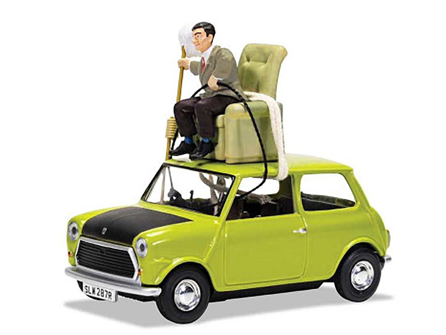 Mini Cooper RHD (Right Hand Drive) Yellow "Do-It-Yourself Mr. Bean" Modified Car "Mr. Bean" (1990-1995) TV Series Diecast Model Car by Corgi