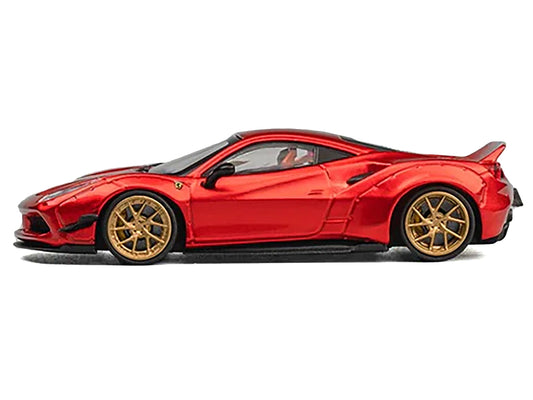 LB-Works 488 Red Metallic 1/64 Diecast Model Car by CM Models