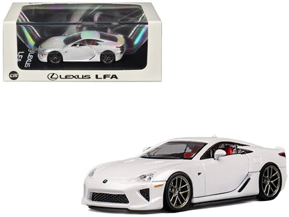 Lexus LFA RHD (Right Hand Drive) Pearl White Metallic 1/64 Diecast Model Car by CM Models