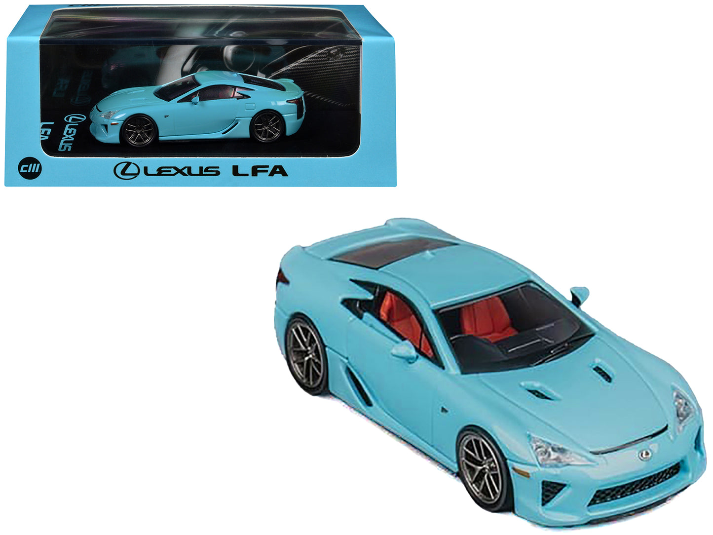 Lexus LFA RHD (Right Hand Drive) Baby Blue 1/64 Diecast Model Car by CM Models