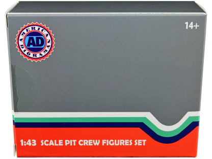 Formula One F1 Pit Crew 7 Figure Set Team Black Release III for 1/43 Scale Models by American Diorama