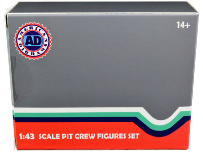 Formula One F1 Pit Crew 7 Figure Set Team Blue Release III for 1/43 Scale Models by American Diorama