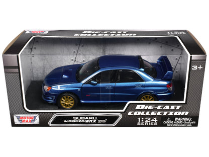 Subaru Impreza WRX STi Blue Metallic 1/24 Diecast Model Car by Motormax