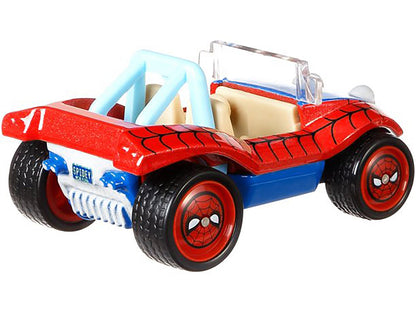 Spider Mobile Red and Blue with Graphics "The Amazing Spider-Man" "Marvel" Diecast Model Car by Hot Wheels