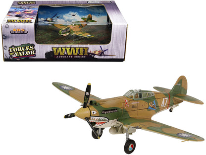 Curtiss P-40B HAWK 81A-2 Aircraft Fighter "3rd Pursuit Squadron American Volunteer Group P-8127 Serial : 47 China" (June 1942) "WW2 Aircrafts Series" 1/72 Diecast Model by Forces of Valor