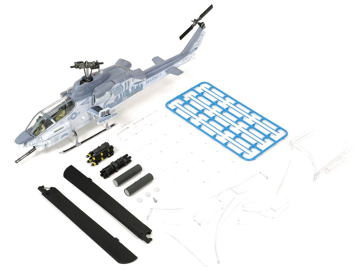 Bell AH-1W Whiskey Cobra Attack Helicopter (NTS Exhaust Nozzle) "U.S Marine Corps Squadron 167 9/11 tribute Camp Bastion Afghanistan" (December 2012) 1/48 Diecast Model by Forces of Valor