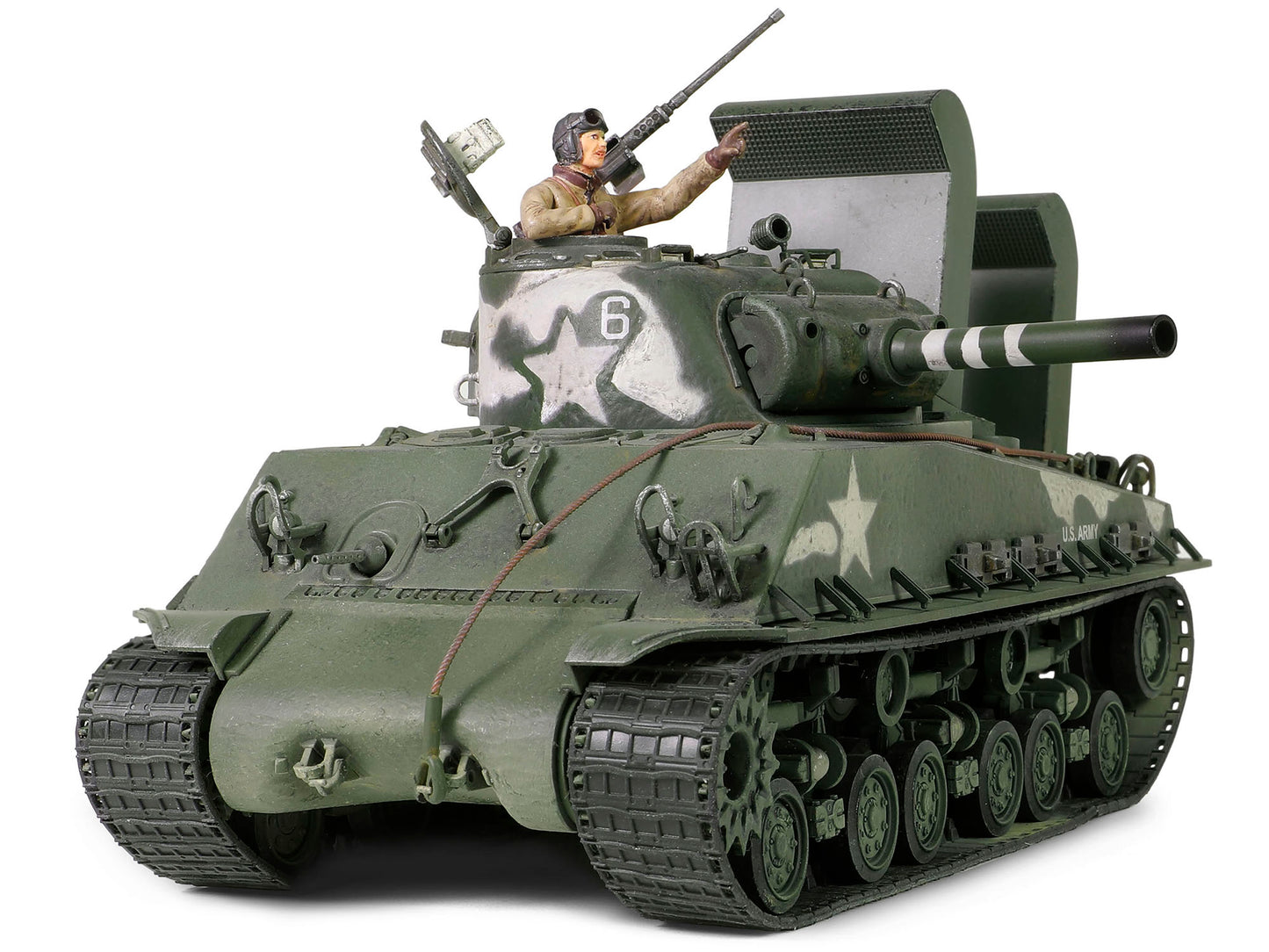 Sherman M4 (105) Howitzer Medium Tank "US Army 711th Tank Battalion Okinawa" (1945) "Engine Plus" Series 1/32 Diecast Model by Metal Proud