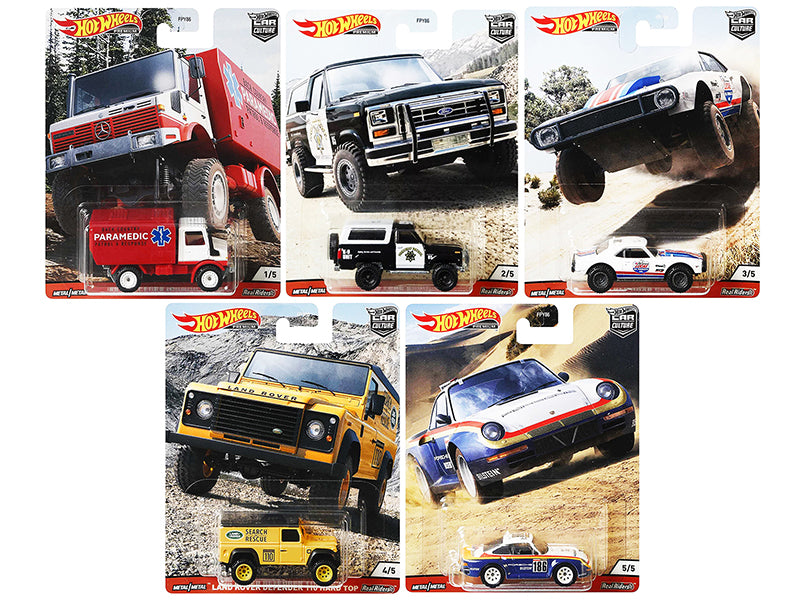 "Wild Terrain" 5 piece Set "Car Culture" Series Diecast Model Cars by Hot Wheels