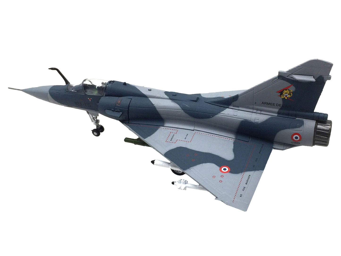 Dassault Mirage 2000C Fighter Aircraft "EC 1/12 Cambresis SPA 162 Tigre NATO Tiger Meet Belgium" (2009) Armee de l'Air (French Air Force)  1/100 Diecast Model Airplane