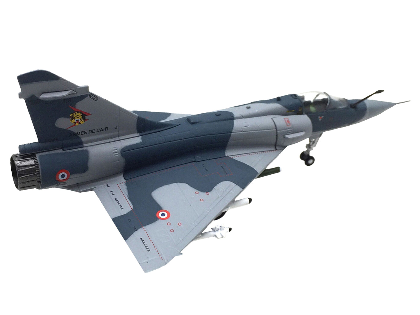 Dassault Mirage 2000C Fighter Aircraft "EC 1/12 Cambresis SPA 162 Tigre NATO Tiger Meet Belgium" (2009) Armee de l'Air (French Air Force)  1/100 Diecast Model Airplane