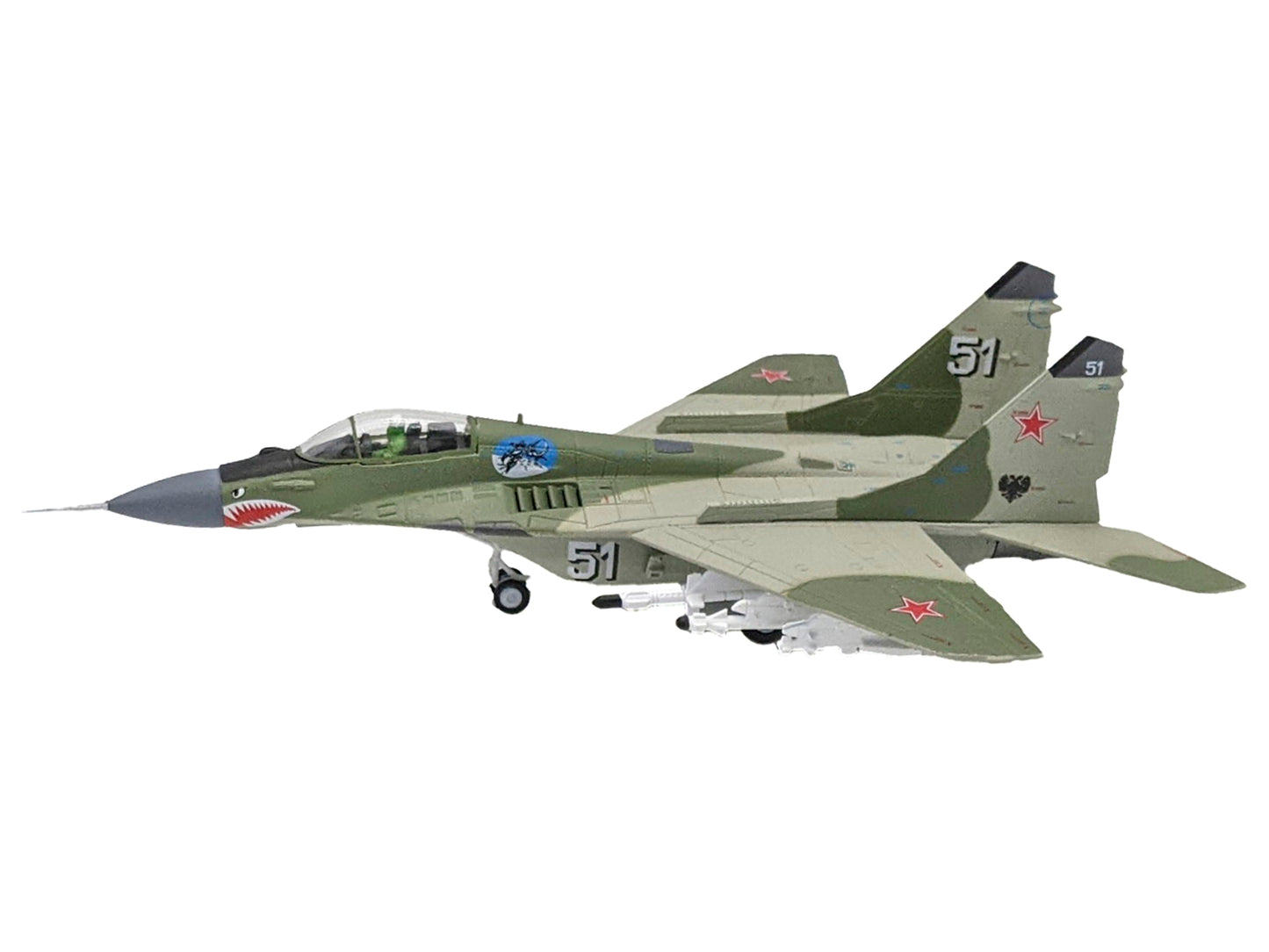 Mikoyan-Gurevich MiG-29 Fighter Aircraft "120th GvIAP Domna Airfield" (2001) Russian Air Force 1/100 Diecast Model Airplane