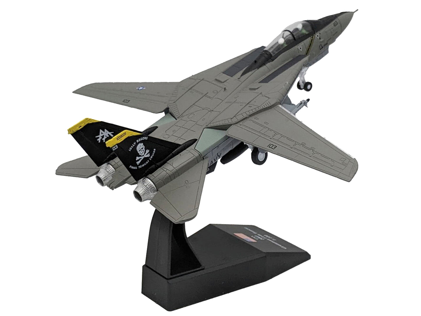 Grumman F-14B Tomcat Fighter Aircraft "VF-103 Jolly Rogers Last Tomcat Cruise USS John F. Kennedy (CV-67)" (2004) United States Navy 1/100 Diecast Model Airplane