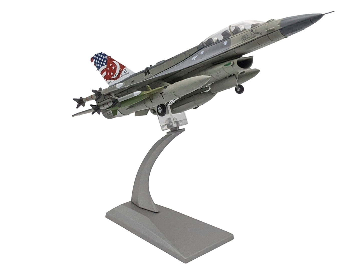 General Dynamics F-16D Fighting Falcon Fighter Aircraft "425th Fighter Squadron Best of Both Worlds Peace Carvin II 25th Anniversary Livery 56th Fighter Wing Luke AFB" (2018) United States Air Force 1/72 Diecast Model Airplane