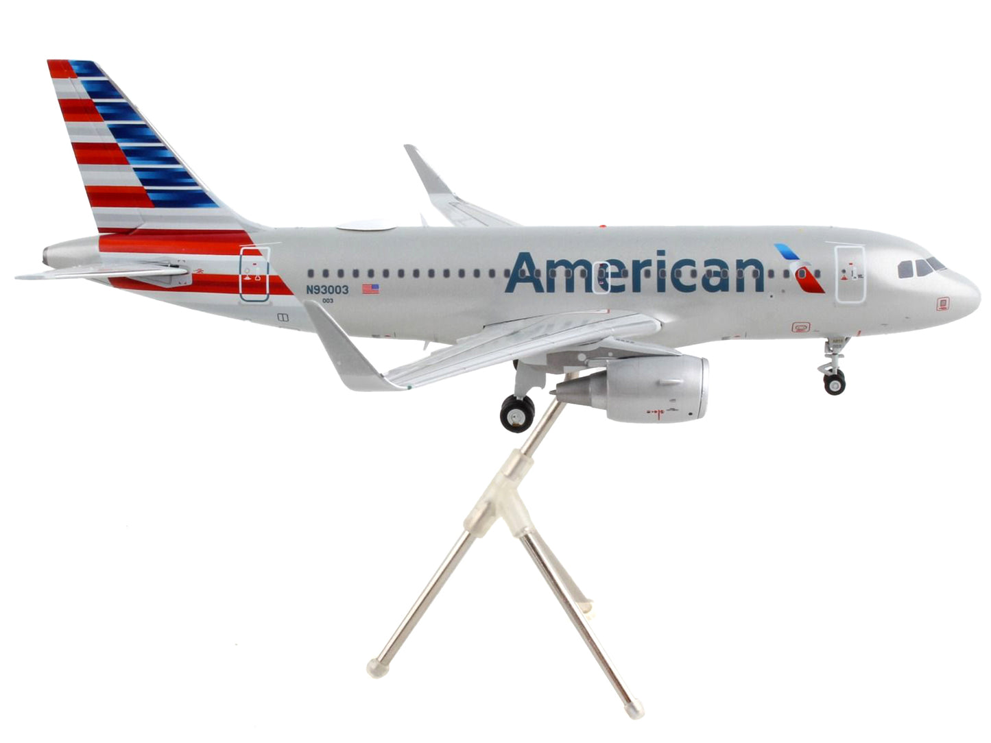 Airbus A319 Commercial Aircraft "American Airlines" Silver "Gemini 200" Series 1/200 Diecast Model Airplane by GeminiJets