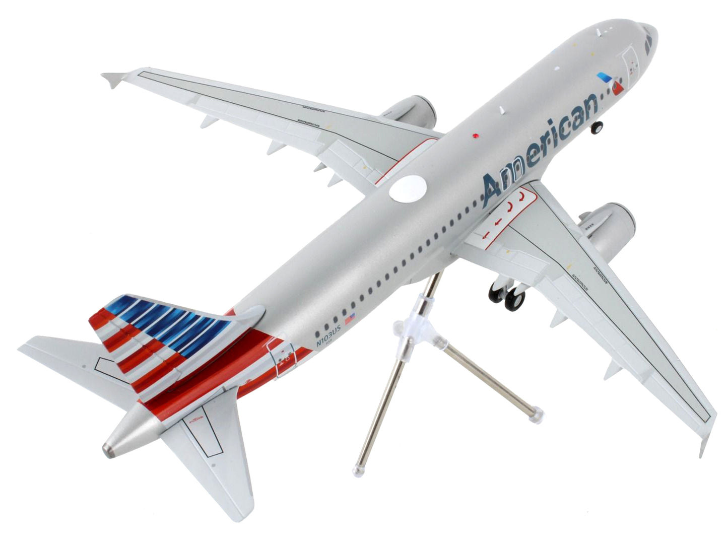 Airbus A320-200 Commercial Aircraft "American Airlines" Silver "Gemini 200" Series 1/200 Diecast Model Airplane by GeminiJets